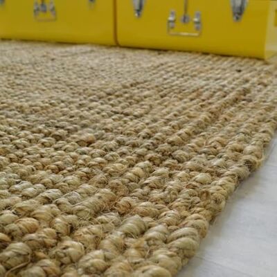 Decoweb Tapis Naturel Bohème en Jute 160 x 220 cm - Publicité Decoweb Tapis Naturel Bohème en Jute 160 x 220 cm - Publicité