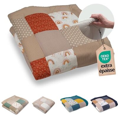 ULLENBOOM Tapis d'Éveil pour Bébé 120x120 cm 100% OEKO-TEX, Épais et Rembourré Idéal pour Jeux, Motricité et Sol Enfant -Arc-en-ciel - Publicité ULLENBOOM Tapis d'Éveil pour Bébé 120x120 cm 100% OEKO-TEX, Épais et Rembourré Idéal pour Jeux, Motricité et Sol Enfant -Arc-en-ciel - Publicité