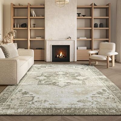 Tapis Safavieh Salbei/Elfenbein - Style traditionnel, Lavable en machine, Design élégant - Tapis - Publicité Tapis Safavieh Salbei/Elfenbein - Style traditionnel, Lavable en machine, Design élégant - Tapis - Publicité