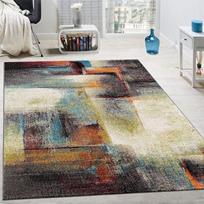 Paco Home Tapis Design à Carreaux Contour Trendy Tape l'oeil Multicolore, Dimension:200x290 cm - Publicité Paco Home Tapis Design à Carreaux Contour Trendy Tape l'oeil Multicolore, Dimension:200x290 cm - Publicité