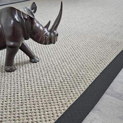 Decoweb Tapis sisal Kidara Nuage Ganse Coton Noire 160 x 230 cm - Publicité Decoweb Tapis sisal Kidara Nuage Ganse Coton Noire 160 x 230 cm - Publicité