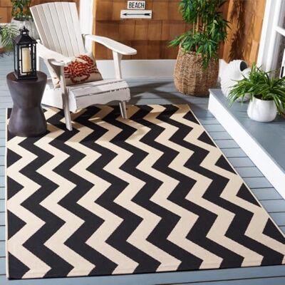 Safavieh - Courtyard - Noir/Beige - 200x290 cm - rug - Publicité Safavieh - Courtyard - Noir/Beige - 200x290 cm - rug - Publicité