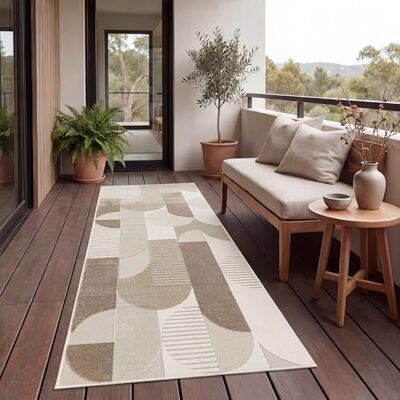 Paco Home Tapis Exterieur Terrasse Salon Cuisine Motif Scandinave Motif Boho Uni, Dimension:60x100 cm, Couleur:Beige 2 - Publicité Paco Home Tapis Exterieur Terrasse Salon Cuisine Motif Scandinave Motif Boho Uni, Dimension:60x100 cm, Couleur:Beige 2 - Publicité