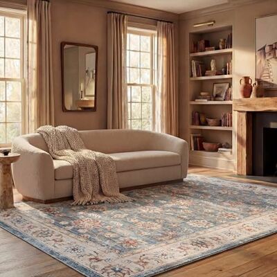 Tapis Safavieh Vert/Beige 245x305cm - Style Traditionnel - Publicité Tapis Safavieh Vert/Beige 245x305cm - Style Traditionnel - Publicité