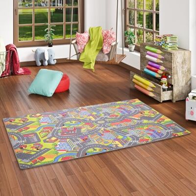 Snapstyle - Little Town 3D - 160x200 cm - Kids Rug - Publicité Snapstyle - Little Town 3D - 160x200 cm - Kids Rug - Publicité