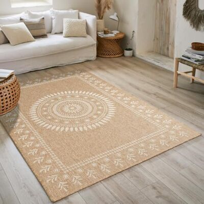 Nazar Tapis Nature, Naturel Boheme, Aspect Jute, Salon, Chambre, Couloirs, Extérieur, Couleur Naturelle (120x170 cm, 8874 Blanc) - Publicité Nazar Tapis Nature, Naturel Boheme, Aspect Jute, Salon, Chambre, Couloirs, Extérieur, Couleur Naturelle (120x170 cm, 8874 Blanc) - Publicité