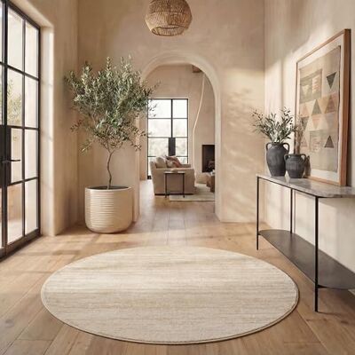 Safavieh - Champagner/Creme - 120x120 cm - Rug - Publicité Safavieh - Champagner/Creme - 120x120 cm - Rug - Publicité