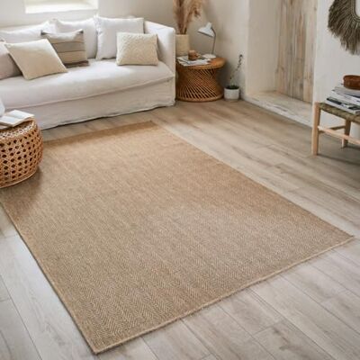 Nazar Tapis Nature, Naturel Boheme, Aspect Jute, Salon, Chambre, Couloirs, Extérieur, Couleur Naturelle (120x120 cm Rond, 8753 Beige) - Publicité Nazar Tapis Nature, Naturel Boheme, Aspect Jute, Salon, Chambre, Couloirs, Extérieur, Couleur Naturelle (120x120 cm Rond, 8753 Beige) - Publicité