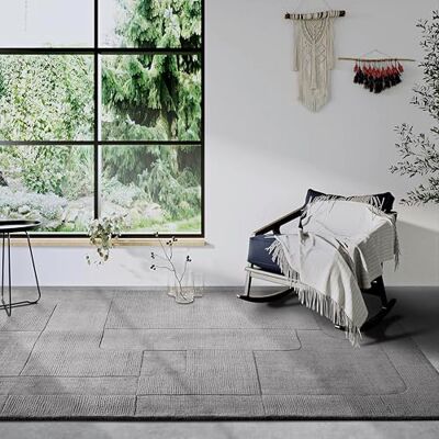 Villeroy & Boch Charlotte Tapis en Laine Naturelle tissé à la Main et Naturel Tapis bohème en Laine pour Salon, Chambre à Coucher, Salle à Manger, Couloir, Cuisine – Gris, 80 x 150 cm - Publicité Villeroy & Boch Charlotte Tapis en Laine Naturelle tissé à la Main et Naturel Tapis bohème en Laine pour Salon, Chambre à Coucher, Salle à Manger, Couloir, Cuisine – Gris, 80 x 150 cm - Publicité