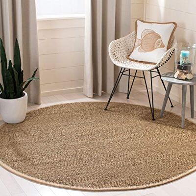 Safavieh - Tapis en fibres naturelles - Seagrass - Beige - Publicité Safavieh - Tapis en fibres naturelles - Seagrass - Beige - Publicité