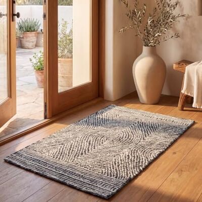 Safavieh - Wool Ivory/Charcoal 70x120 - Rug - Publicité Safavieh - Wool Ivory/Charcoal 70x120 - Rug - Publicité