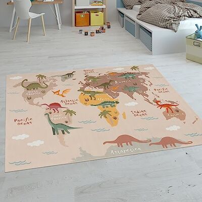 Paco Home Tapis Enfant, Tapis Chambre Jeu Garçon Fille Moderne Antidérapant, Dimension:160x220 cm, Couleur:Beige 2 - Publicité Paco Home Tapis Enfant, Tapis Chambre Jeu Garçon Fille Moderne Antidérapant, Dimension:160x220 cm, Couleur:Beige 2 - Publicité