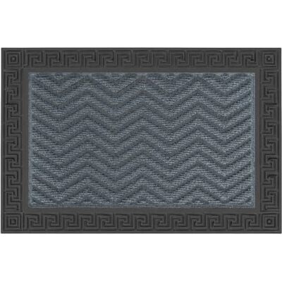 Relaxdays Tapis d'entrée en polypropylène, zigzag, gris résistant aux intempéries, antidérapant, intérieur/extérieur - Publicité Relaxdays Tapis d'entrée en polypropylène, zigzag, gris résistant aux intempéries, antidérapant, intérieur/extérieur - Publicité