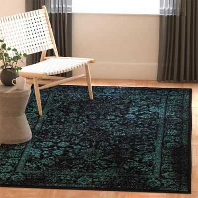 Tapis Safavieh - Noir/Vert Bleu - 155x230cm - Style Moderne - Publicité Tapis Safavieh - Noir/Vert Bleu - 155x230cm - Style Moderne - Publicité