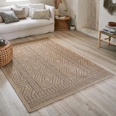 Nazar Tapis Nature, Naturel Boheme, Aspect Jute, Salon, Chambre, Couloirs, Extérieur, Couleur Naturelle (200x290 cm, 8729 Marron) - Publicité Nazar Tapis Nature, Naturel Boheme, Aspect Jute, Salon, Chambre, Couloirs, Extérieur, Couleur Naturelle (200x290 cm, 8729 Marron) - Publicité