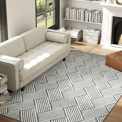 HOMCOM Tapis Salon 200 x 140 cm à Poils Courts Hypoallergénique Gris Clair - Publicité HOMCOM Tapis Salon 200 x 140 cm à Poils Courts Hypoallergénique Gris Clair - Publicité