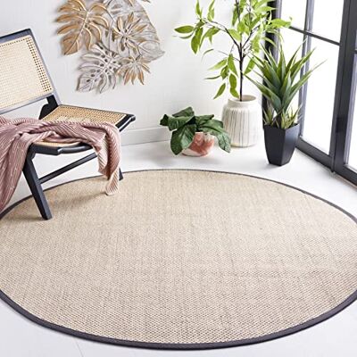 Safavieh - Sisal - Gris Foncé - 120x120 cm - Rug - Publicité Safavieh - Sisal - Gris Foncé - 120x120 cm - Rug - Publicité