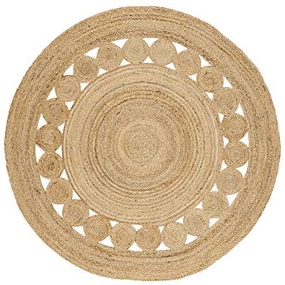 SAFAVIEH Tapis en Fibres Naturelles Salon, Salle à Manger, Chambre à Coucher Natural Fiber Collection, Tapis à Poil Court, Naturel, 91 X 91 cm - Publicité SAFAVIEH Tapis en Fibres Naturelles Salon, Salle à Manger, Chambre à Coucher Natural Fiber Collection, Tapis à Poil Court, Naturel, 91 X 91 cm - Publicité