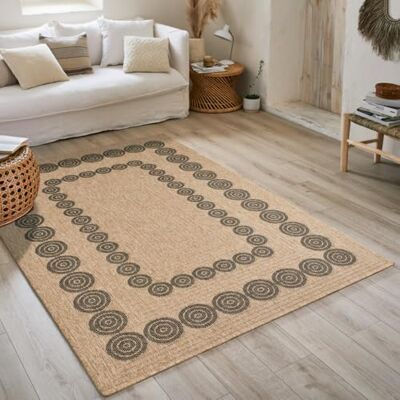 Nazar Tapis Nature, Naturel Boheme, Aspect Jute, Salon, Chambre, Couloirs, Extérieur, Couleur Naturelle (60x180 cm, 8868 Noir) - Publicité Nazar Tapis Nature, Naturel Boheme, Aspect Jute, Salon, Chambre, Couloirs, Extérieur, Couleur Naturelle (60x180 cm, 8868 Noir) - Publicité