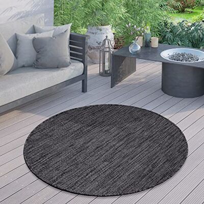 Paco Home Tapis Extérieur Rond Résistant Aux Intempéries Balcon Terrasse Tapis De Cuisine Motif Monochrome, Dimension:80 cm Rond, Couleur:Anthracite - Publicité Paco Home Tapis Extérieur Rond Résistant Aux Intempéries Balcon Terrasse Tapis De Cuisine Motif Monochrome, Dimension:80 cm Rond, Couleur:Anthracite - Publicité