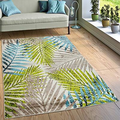 Paco Home Tapis Urbain Jungle Beige Vert Bleu, Dimension:80x150 cm - Publicité Paco Home Tapis Urbain Jungle Beige Vert Bleu, Dimension:80x150 cm - Publicité