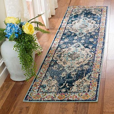 NADUVI Milà Tapis Bleu - Rectangulaire, 180x66x1.27 cm - Publicité NADUVI Milà Tapis Bleu - Rectangulaire, 180x66x1.27 cm - Publicité