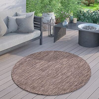 Paco Home Tapis Extérieur Rond Résistant Aux Intempéries Balcon Terrasse Tapis De Cuisine Motif Monochrome, Dimension:80 cm Rond, Couleur:Taupe - Publicité Paco Home Tapis Extérieur Rond Résistant Aux Intempéries Balcon Terrasse Tapis De Cuisine Motif Monochrome, Dimension:80 cm Rond, Couleur:Taupe - Publicité