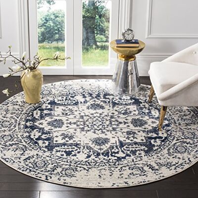 Tapis rond Merryl de Safavieh - Textile, Bleu, 200x200 cm - Tapis - Publicité Tapis rond Merryl de Safavieh - Textile, Bleu, 200x200 cm - Tapis - Publicité