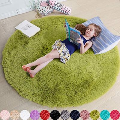 Amdrebio Tapis Rond à Poils Longs pour Chambre à Coucher, Chambre d’Enfant ou dortoir, Tapis Pelucheux et Moelleux, décoration Mignonne pour bébé/Adolescent, 1,2 x 1,2 m, Vert Gazon - Publicité Amdrebio Tapis Rond à Poils Longs pour Chambre à Coucher, Chambre d’Enfant ou dortoir, Tapis Pelucheux et Moelleux, décoration Mignonne pour bébé/Adolescent, 1,2 x 1,2 m, Vert Gazon - Publicité