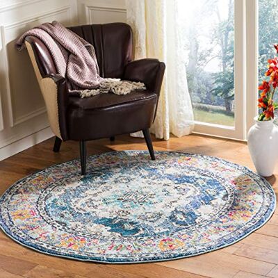 Safavieh - Monaco - 120x120cm - MarineBlue/LightBlue - Rug - Publicité Safavieh - Monaco - 120x120cm - MarineBlue/LightBlue - Rug - Publicité