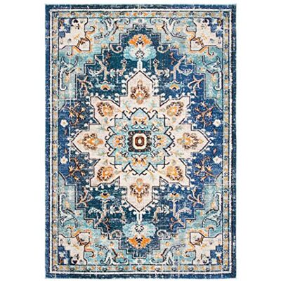 Tapis Safavieh Madison - Bleu/Auberge - 185x275cm - Publicité Tapis Safavieh Madison - Bleu/Auberge - 185x275cm - Publicité