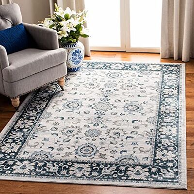 SAFAVIEH Tapis Traditionnel pour Salon, Salle à Manger, Chambre à Coucher Isabella Collection, Tapis à Poil Court, Crème et Marine, 122 X 183 cm - Publicité SAFAVIEH Tapis Traditionnel pour Salon, Salle à Manger, Chambre à Coucher Isabella Collection, Tapis à Poil Court, Crème et Marine, 122 X 183 cm - Publicité