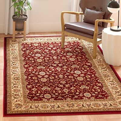 SAFAVIEH Tapis Traditionnel pour Salon, Salle à Manger, Chambre à Coucher Lyndhurst Collection, Tapis à Poil Court, Rouge et Ivoire, 90 x 150 cm - Publicité SAFAVIEH Tapis Traditionnel pour Salon, Salle à Manger, Chambre à Coucher Lyndhurst Collection, Tapis à Poil Court, Rouge et Ivoire, 90 x 150 cm - Publicité