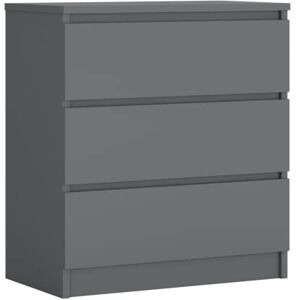 3E 3xE living.com Commode avec 3 tiroirs Anthracite, L : 70 cm, H : 79 cm P : 39 cm - Publicité 3E 3xE living.com Commode avec 3 tiroirs Anthracite, L : 70 cm, H : 79 cm P : 39 cm - Publicité