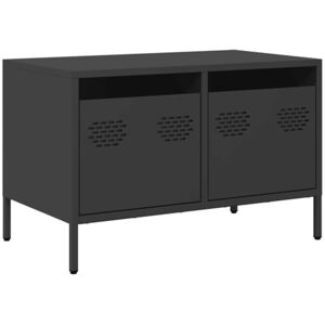 vidaXL Meuble TV Noir 68x39x43,5 cm Acier laminé à Froid, Support TV, Buffet TV, Armoire HiFi, Banc TV, Armoire en métal, Meuble multimédia - Publicité vidaXL Meuble TV Noir 68x39x43,5 cm Acier laminé à Froid, Support TV, Buffet TV, Armoire HiFi, Banc TV, Armoire en métal, Meuble multimédia - Publicité