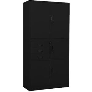 vidaXL Armoire de Bureau Meuble de Classement Meuble de Rangement Stockage de Fichiers Armoire de Rangement Noir 90x40x180 cm Acier - Publicité vidaXL Armoire de Bureau Meuble de Classement Meuble de Rangement Stockage de Fichiers Armoire de Rangement Noir 90x40x180 cm Acier - Publicité