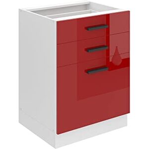 B BELINI GROUP BELINI Meuble Bas de Cuisine 51,6 x 60 x 82 cm 2 Tiroirs, 1 Porte Rouge très Brillant - Publicité B BELINI GROUP BELINI Meuble Bas de Cuisine 51,6 x 60 x 82 cm 2 Tiroirs, 1 Porte Rouge très Brillant - Publicité