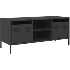 vidaXL Meuble TV Noir 101,5x39x43,5 cm Acier laminé à Froid, Support TV, Buffet TV, Armoire HiFi, Banc TV, Armoire en métal, Meuble multimédia - Publicité vidaXL Meuble TV Noir 101,5x39x43,5 cm Acier laminé à Froid, Support TV, Buffet TV, Armoire HiFi, Banc TV, Armoire en métal, Meuble multimédia - Publicité
