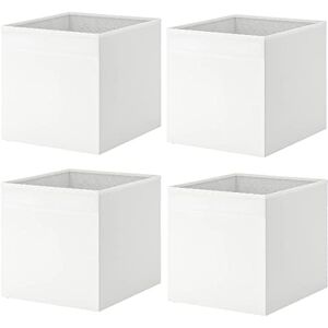 Ikea Drona Lot de 4 boîtes de rangement en velours Blanc 33 x 38 x 33 cm - Publicité Ikea Drona Lot de 4 boîtes de rangement en velours Blanc 33 x 38 x 33 cm - Publicité