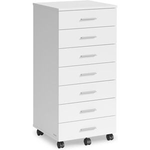 VASAGLE Caisson de Bureau à roulettes, Meuble de Rangement, Support pour Imprimante, avec 7 Tiroirs, Rails Coulissants, pour Bureau, Télétravail, Blanc Nuage OFC085WB02 - Publicité VASAGLE Caisson de Bureau à roulettes, Meuble de Rangement, Support pour Imprimante, avec 7 Tiroirs, Rails Coulissants, pour Bureau, Télétravail, Blanc Nuage OFC085WB02 - Publicité