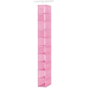 Whitmor 10-Shelf Tissu à Suspendre en Maille Filet Organiseur de placards W/Poches pour Accessoires, Rose - Publicité Whitmor 10-Shelf Tissu à Suspendre en Maille Filet Organiseur de placards W/Poches pour Accessoires, Rose - Publicité