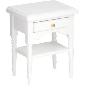FOLOSAFENAR Modèle d'armoire de Table de Nuit, Apparence à la Mode, modèle de Table de Chevet Blanc Durable, léger et Non Toxique avec tiroir pour la décoration - Publicité FOLOSAFENAR Modèle d'armoire de Table de Nuit, Apparence à la Mode, modèle de Table de Chevet Blanc Durable, léger et Non Toxique avec tiroir pour la décoration - Publicité
