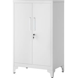 SONGMICS Caisson de Bureau, Placard Polyvalent, Armoire de Bureau à 2 Portes, Verrouillable, en Acier, pour Salon, Gris Mat OMC012G01 - Publicité SONGMICS Caisson de Bureau, Placard Polyvalent, Armoire de Bureau à 2 Portes, Verrouillable, en Acier, pour Salon, Gris Mat OMC012G01 - Publicité