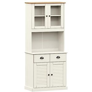 vidaXL Buffet Haut Vigo Blanc 78x40x175 cm Bois Massif de pin, Armoire, Armoire de Rangement, Buffet Haut, Armoire latérale, Armoire Haute - Publicité vidaXL Buffet Haut Vigo Blanc 78x40x175 cm Bois Massif de pin, Armoire, Armoire de Rangement, Buffet Haut, Armoire latérale, Armoire Haute - Publicité