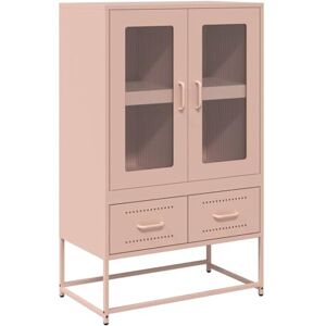 vidaXL Buffet Haut Rose 68x39x111,5 cm Acier, Armoire, Armoire de Rangement, Buffet Haut, Armoire latérale, Armoire Haute, Armoire Console - Publicité vidaXL Buffet Haut Rose 68x39x111,5 cm Acier, Armoire, Armoire de Rangement, Buffet Haut, Armoire latérale, Armoire Haute, Armoire Console - Publicité