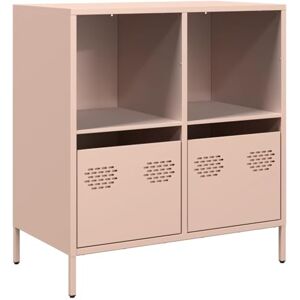 vidaXL Buffet rose 68x39x73,5 cm acier laminé à froid - Publicité vidaXL Buffet rose 68x39x73,5 cm acier laminé à froid - Publicité