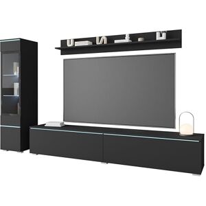 PIASKI Ensemble de Meubles de Salon Vera I, Éclairage LED Optionnel, Ensemble de Meubles de Salon, Différentes Couleurs (Noir Mat, avec Éclairage LED) - Publicité PIASKI Ensemble de Meubles de Salon Vera I, Éclairage LED Optionnel, Ensemble de Meubles de Salon, Différentes Couleurs (Noir Mat, avec Éclairage LED) - Publicité