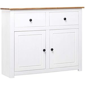vidaXL Pin Solide Buffet Armoire à Tiroirs Commode Dressoir Armoire de Rangement avec 2 Tiroirs et 2 Portes Salon Chambre à Coucher Maison Blanc 93x40x80 cm - Publicité vidaXL Pin Solide Buffet Armoire à Tiroirs Commode Dressoir Armoire de Rangement avec 2 Tiroirs et 2 Portes Salon Chambre à Coucher Maison Blanc 93x40x80 cm - Publicité