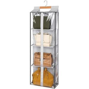 Qivine Rangement Suspendu pour Sacs à Main, pour Porte Sacs avec 4 Grands Compartiments, Organiseur de Sacs Peu Encombrant avec Fermeture Éclair, pour Placards de Chambre à Coucher Familiale - Publicité Qivine Rangement Suspendu pour Sacs à Main, pour Porte Sacs avec 4 Grands Compartiments, Organiseur de Sacs Peu Encombrant avec Fermeture Éclair, pour Placards de Chambre à Coucher Familiale - Publicité
