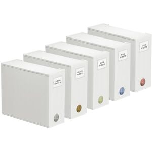 SpaceAid Lot de 5 organiseurs de draps de lit pliables pour placard en lin, ensemble de draps avec fenêtre XL (grand et très grand lit), blanc - Publicité SpaceAid Lot de 5 organiseurs de draps de lit pliables pour placard en lin, ensemble de draps avec fenêtre XL (grand et très grand lit), blanc - Publicité